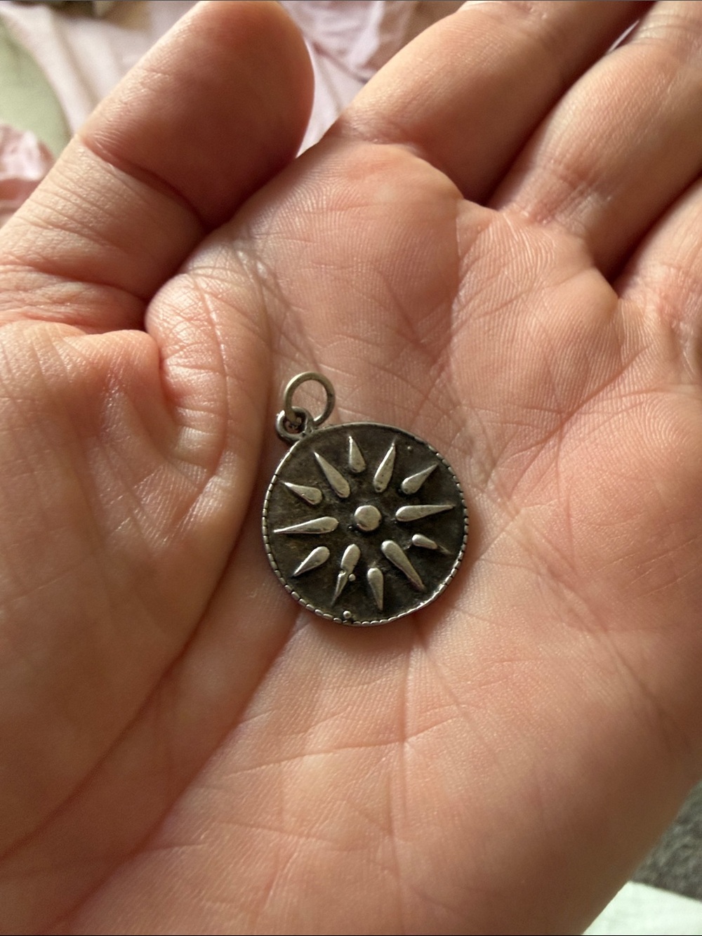 Greek Sun 925 silver Pendant Necklace Charm -